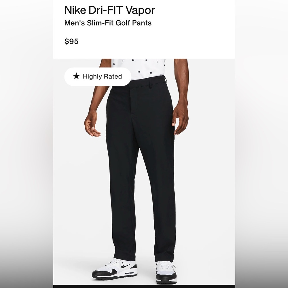 NAVY Nike Dri-fit Vapor Slim Fit Golf Pants